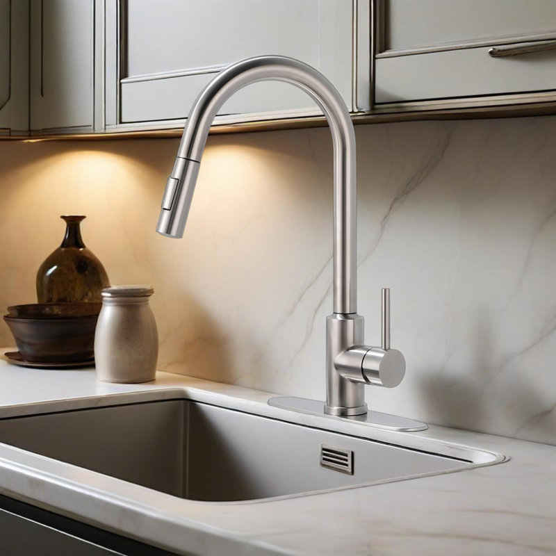 Robinet de cuisine avec douchette extractible 