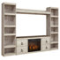 Dazya Unfinished Entertainment Center for TVs up to 60" with Fireplace Included