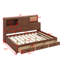Lit de jour en bois Jacksten avec 3 tiroirs, tablette souple supérieure, tablette, prises et ports USB-285587816-285587814