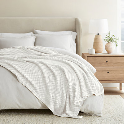 Waffle Weave 100% Cotton Bed Blanket