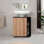 Armoire sur pied en wengé et chêne naturel à 1 porte