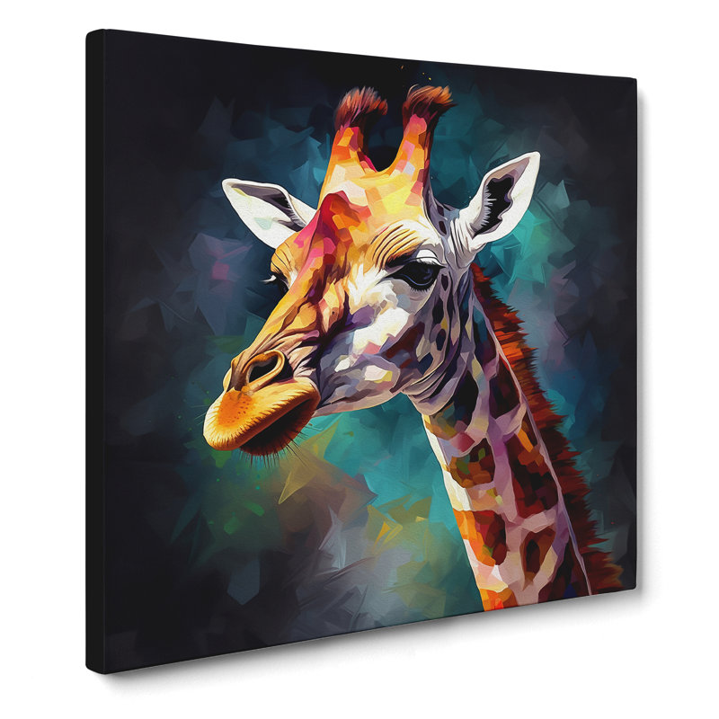 Giraffe Abstract No.3 - Wrapped Canvas, 50cm H x 50cm W x 3cm D