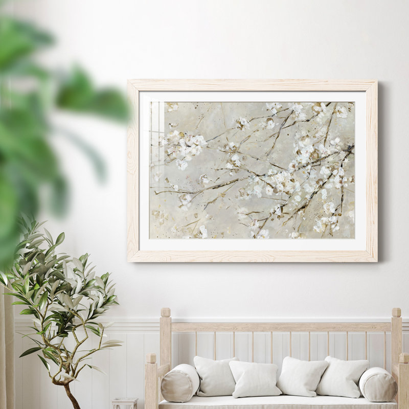 Blossom Confetti - peinture encadrée, Cadre blanc, H 37,5 po x l 27,5 po x P 1,5 po