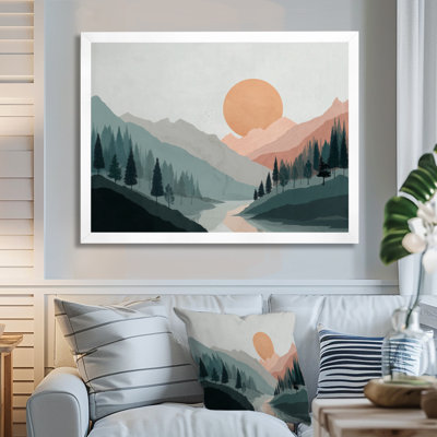Impression sur toile, "Coastal Drift Mountains" - Bord de mer