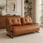 Chaise / canapé-lit convertible en similicuir 4 en 1 Caramel - Canapé-lit pliable peu encombrant-129024369