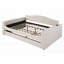 Lit de jour double rembourré avec rangement, lit gigogne et amp; Bluetooth - beige (aucun sommier requis, L 87,2 po x l 57,5 po x H 35,4 po)-1243924734-1243924731