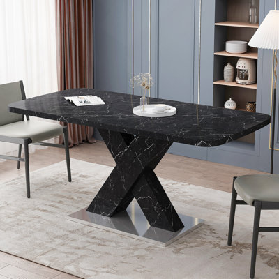Table de salle à manger rectangulaire 1 pièce sans chaise