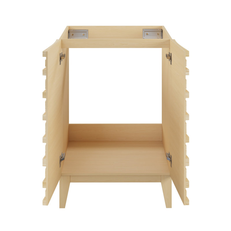 Meuble-lavabo blanc 24 po Cascade, Naturel