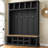 Calisto Hall Tree with Bench Entryway Shoe Cabinet with Hooks and Shoe Storage-1892330724