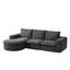 Canapé modulaire incurvé 99 po Chenille Cloud-1511023498