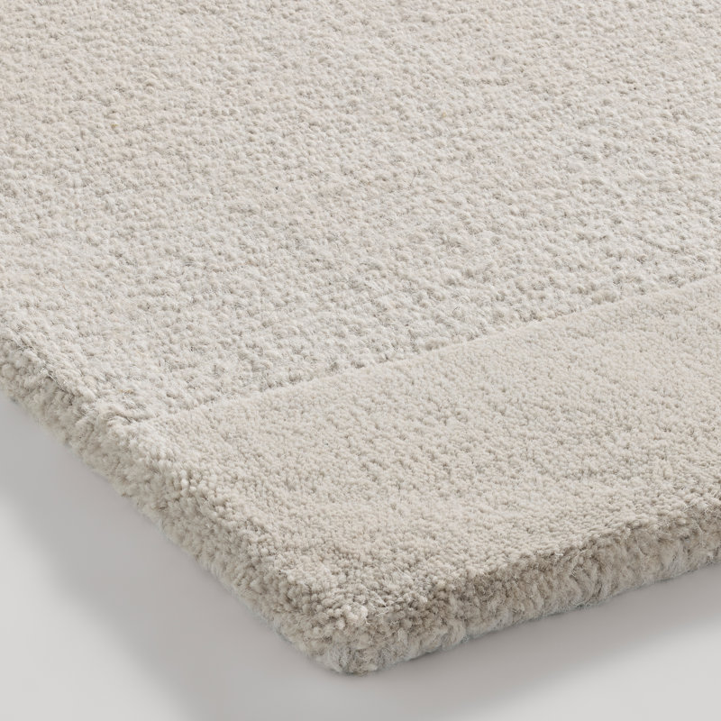 Bob and Weave Handmade Dhurrie Wool Abstract Area Rug, Rectangle 9' x 12', Natural