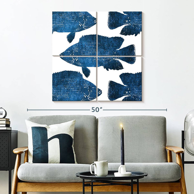 Brampt Fish Collage, 32" H x 32" W