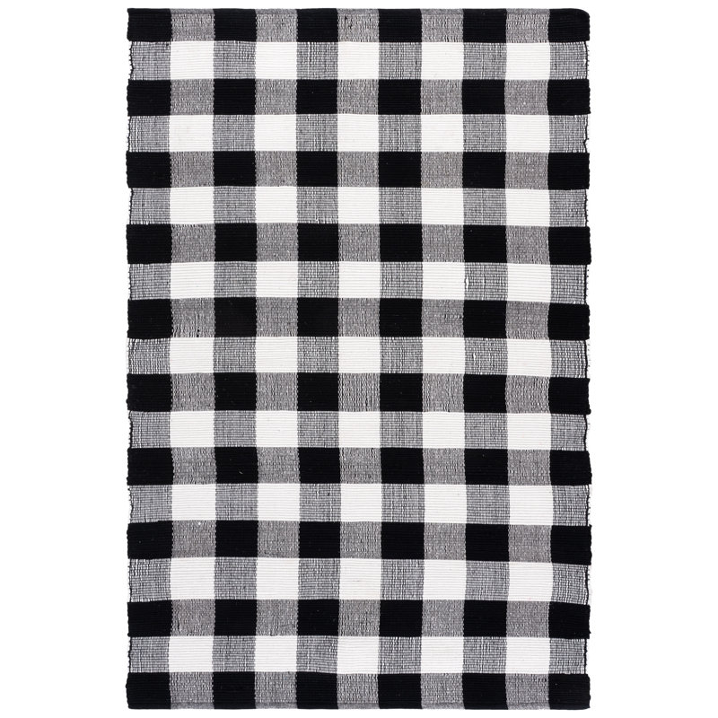 Montauk 180 Hand Woven 80% Paper Chindi; 20% Cotton Machine Washable Plaid Rug, Rectangle 5' x 8'