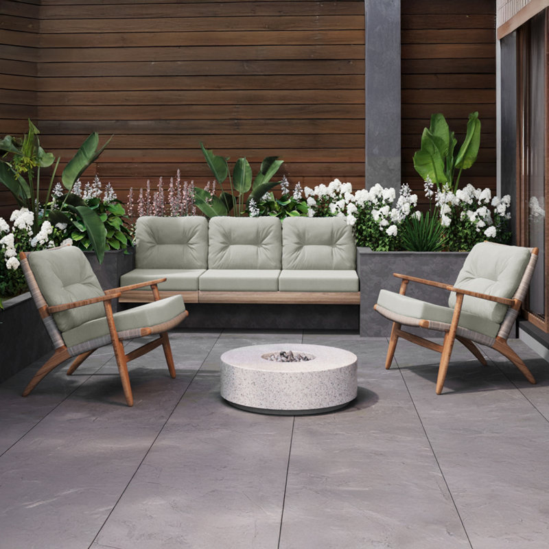 Outdoor 4" Thick Loveseat Cushion Set Waterproof Replacement Patio Chair Cushions Fade Resistant Seat/Back Cushion(Light Gray)