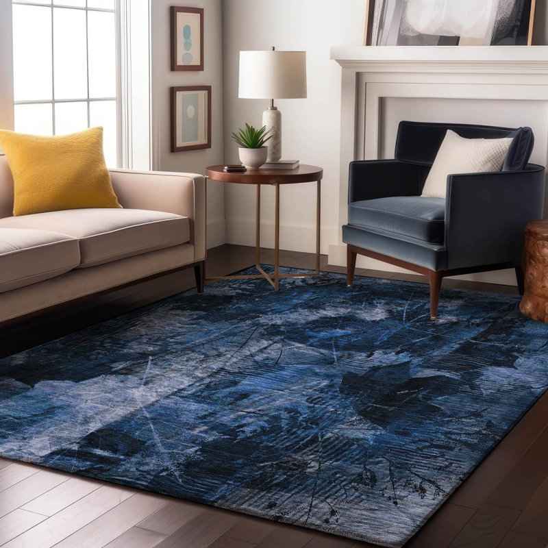 Cerrito Area Rug with Non-Slip Backing, Rectangle 2'6" x 3'10"