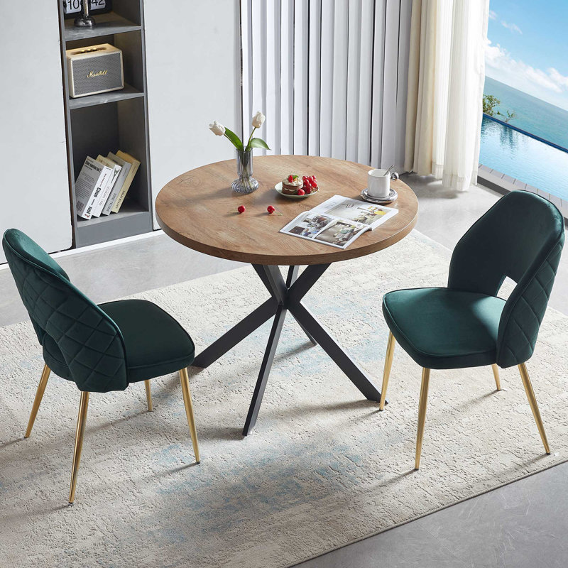 2 - Person Pedestal Dining Set, Forest Green