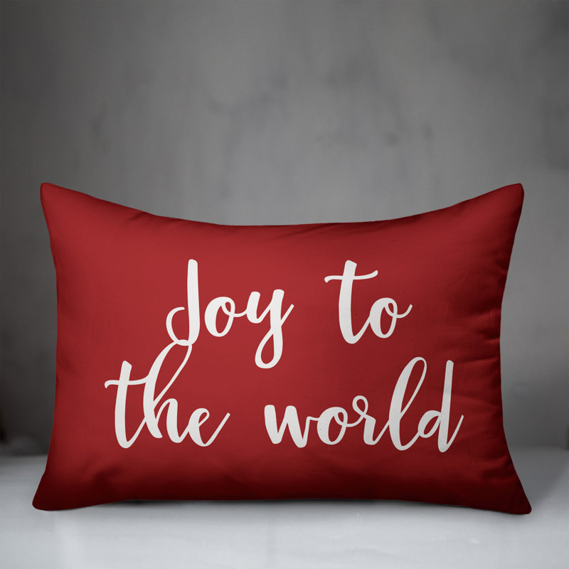 Coussin Joy to the World, Rouge