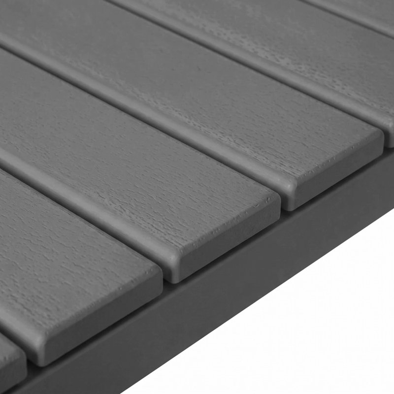 Table d'appoint 17 po rectangulaire PEHD, Gris