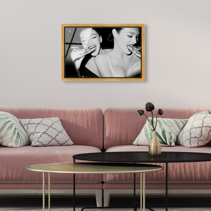 Midnight Mozzarella Print by Oliver Gal, 11"H x 16"W, Gold Floater Frame