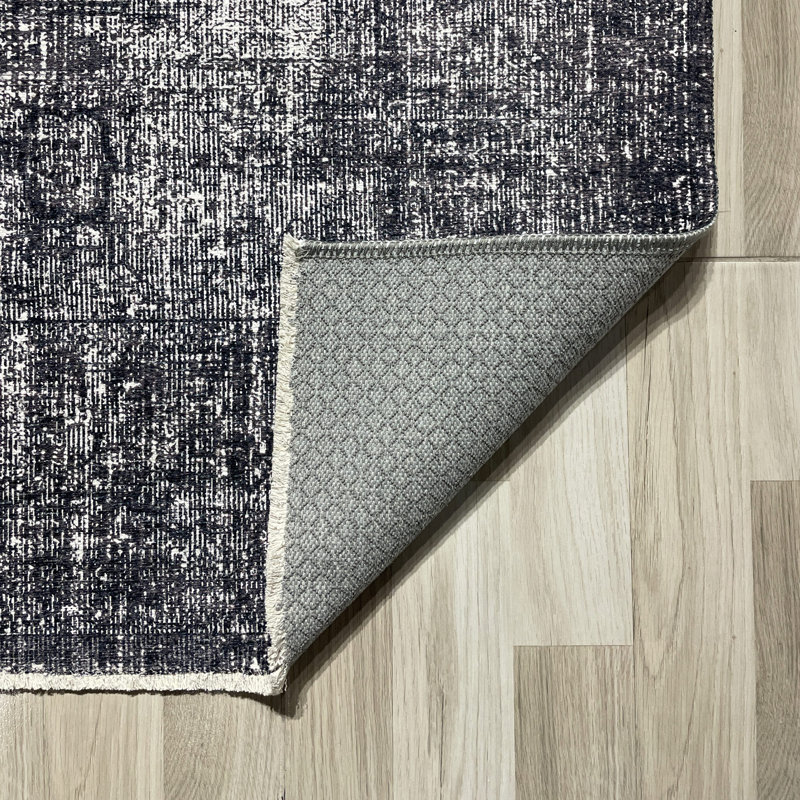 Tapis rectangulaire Vishal avec envers antidérapant, Tapis de couloir 2 pi 8 po x 13 pi 2 po