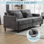 Mid Century Modern chenille Fabric Loveseat Sofa-1164422392
