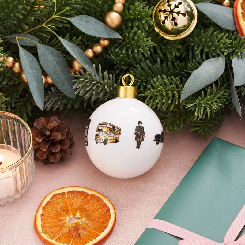6cm Bone China Bauble