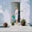Three-piece Set Of Flower Pots With Checkered Pattern-1965979594