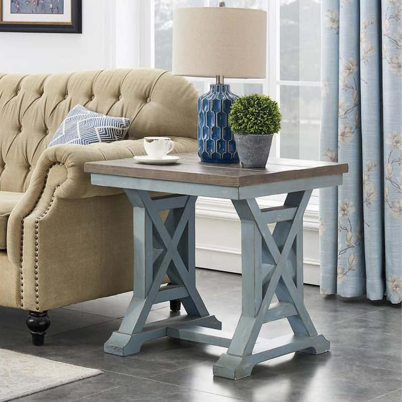 Brenai End Table, Blue