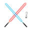 Épée lumineuse 12 couleurs RVB, 4 sons, rechargeable