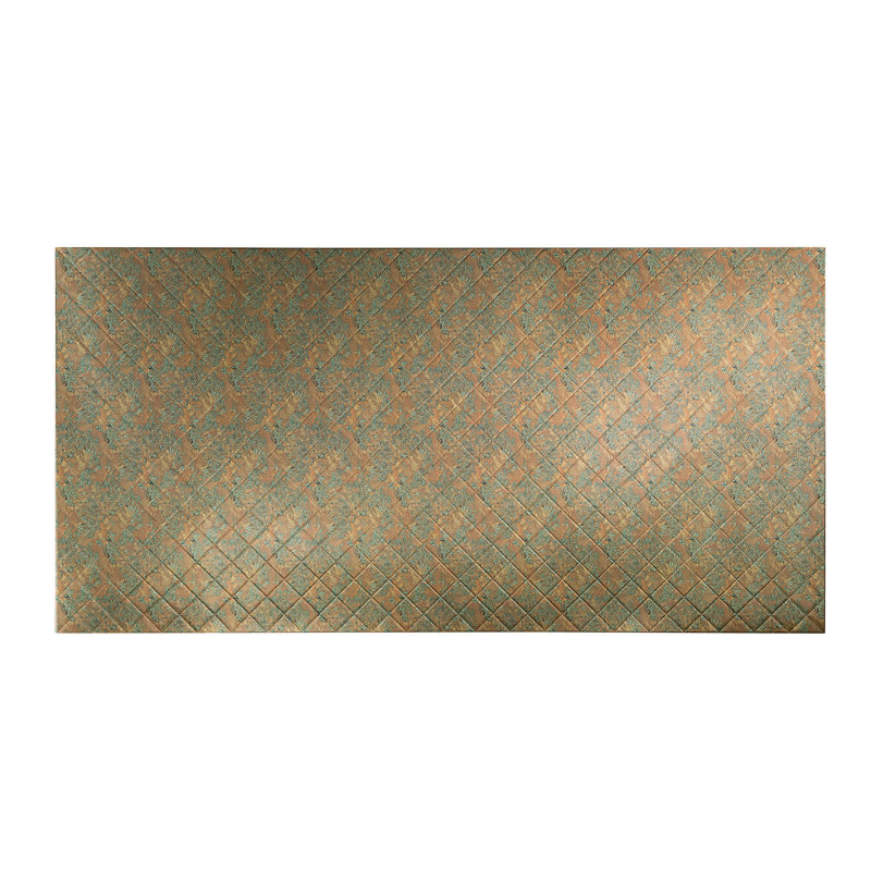 Panneau mural décoratif en vinyle matelassé 4 pi x 8 pi FASÄDE, Fantaisie cuivrée