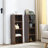 8-Tier Media Tower Rack, CD DVD Slim Storage Cabinet With Adjustable Shelves, Tall Narrow Bookcase Display Bookshelf For Home Office,Multi-Functional Double-Decker Bookcase-1816705530