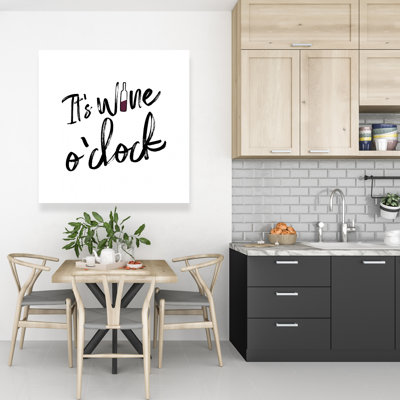 It's It's Wine O'Horloge II - Toile de cuisine minimaliste pour la décoration intérieure