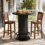 Mini table de bar Farmhouse avec base de style clôture pour petits espaces et décor rustique moderne-1988717312