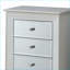 Armoire à bijoux avec miroir & amp; Rangement, finition blanche | Blanc | Bois synthétique