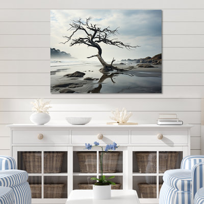 Arbre de plage solitude II - décoration murale nautique et plage en métal
