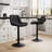 Lougene Swivel Adjustable Height Faux Leather Modern Bar Stools Upholstered Counter Stool-684021631