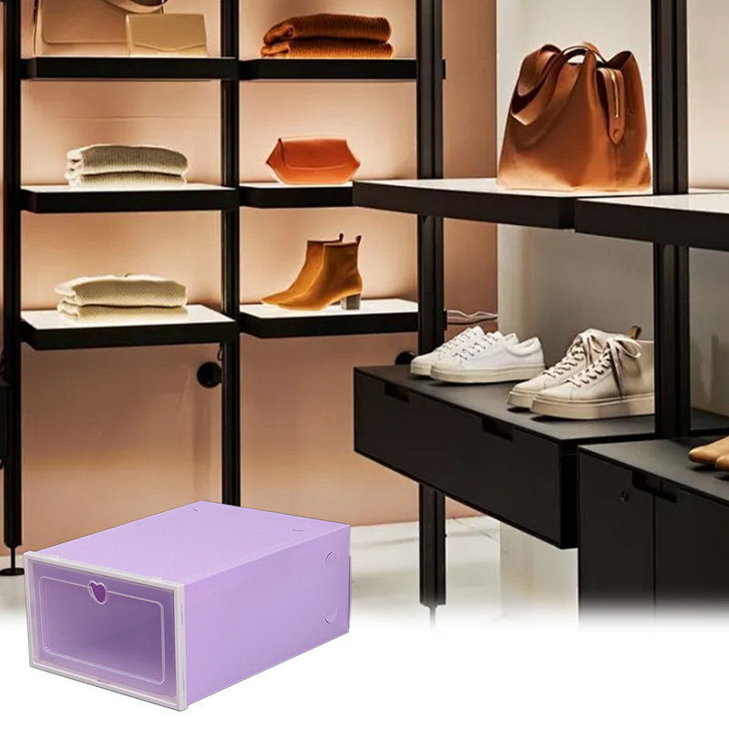 Boîte à chaussures en plastique transparent, Purple