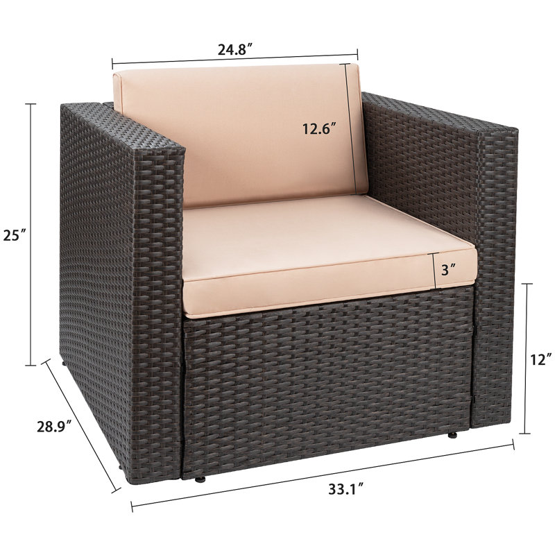 Chaise de patio avec coussins Danby