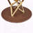 37-Inch Round Dining Table with Gold Metal Legs-2060160344