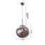 Luminaire suspendu simple en chrome à 1 lumière Rodman avec abat-jour en acrylique-1810595926-1810595946