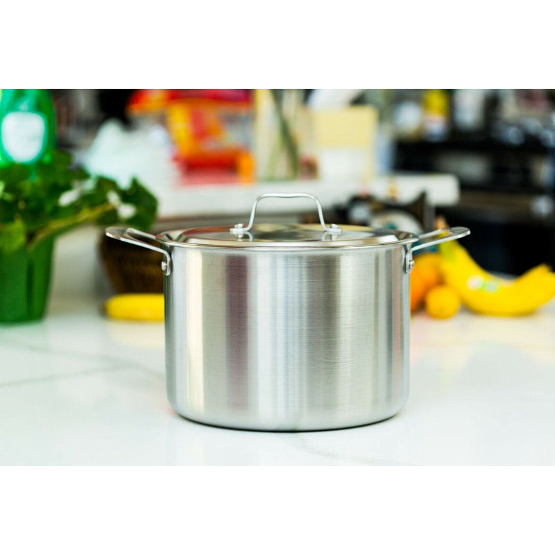 DAVYLINE 8 Quarts Stainless Steel Stock Pot