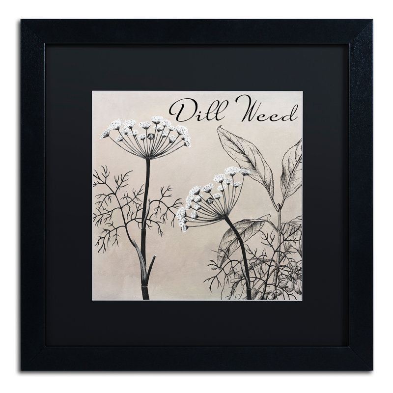 «Flowering Herbs III» par Jadaya, impression encadrée, Noir, H 16 po x l 16 po x P 0,5 po
