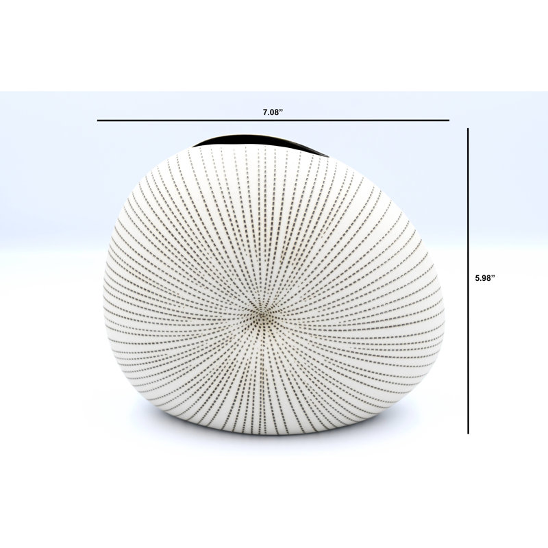 Vase de table Audres, H 6 po x l 7 po x P 3,5 po, Brun