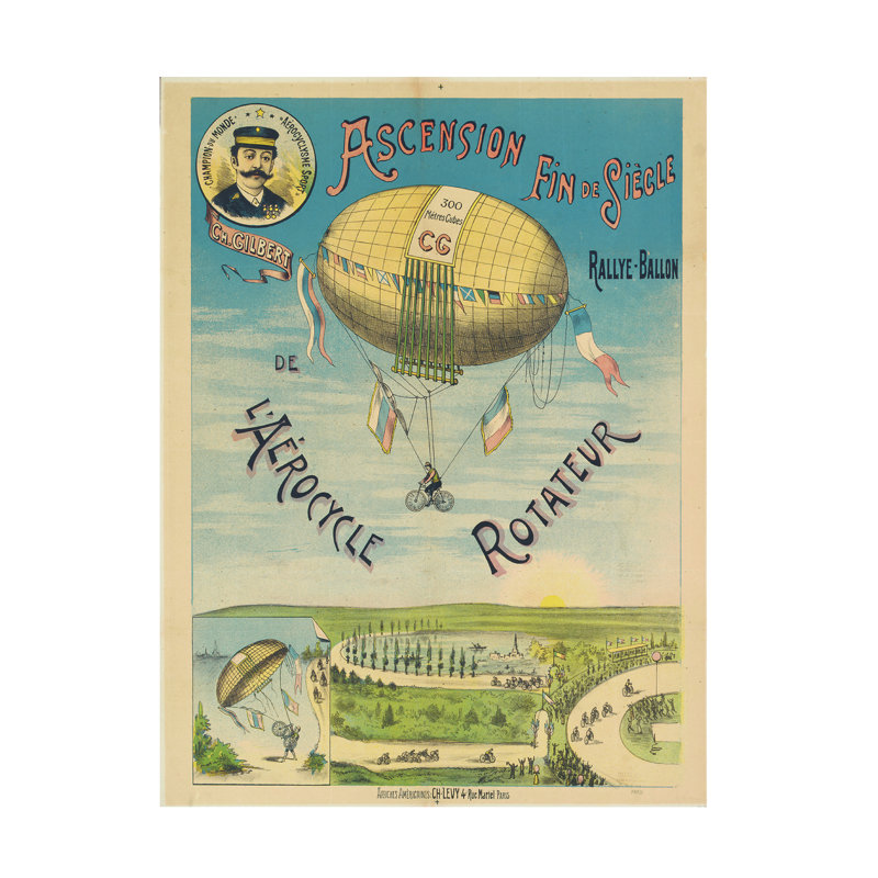 «French School L'aeryclcle Rotateur», H 19 po x l 14 po