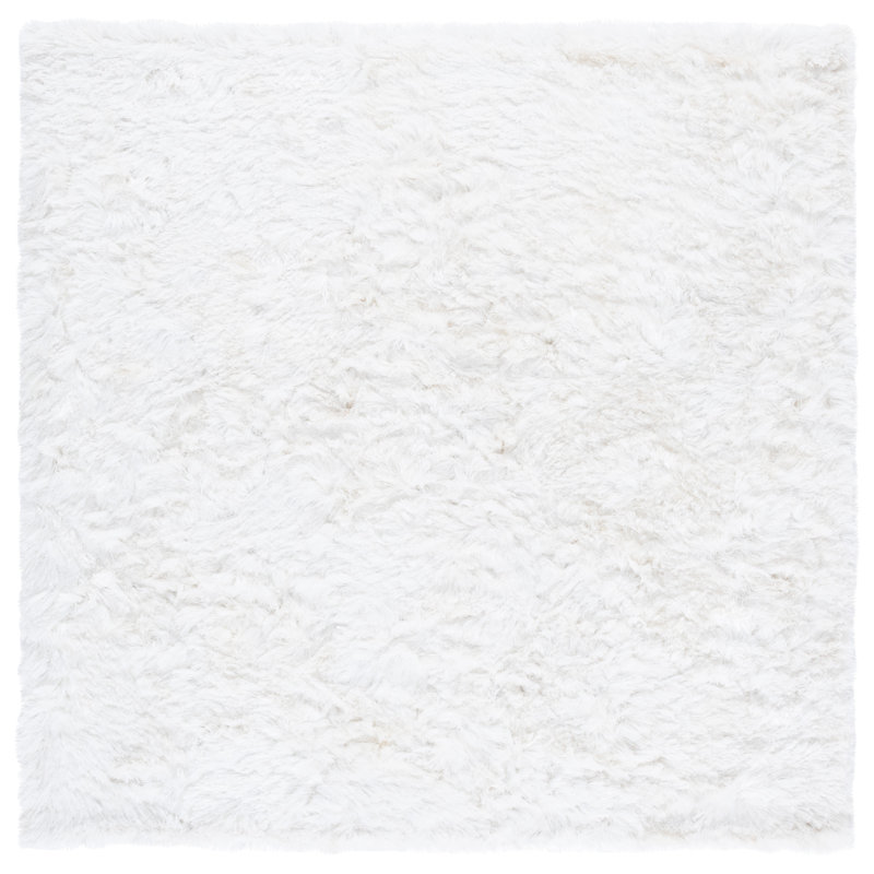 Morrell Shag Hand Tufted Performance Solid Color Rug, Square 6'