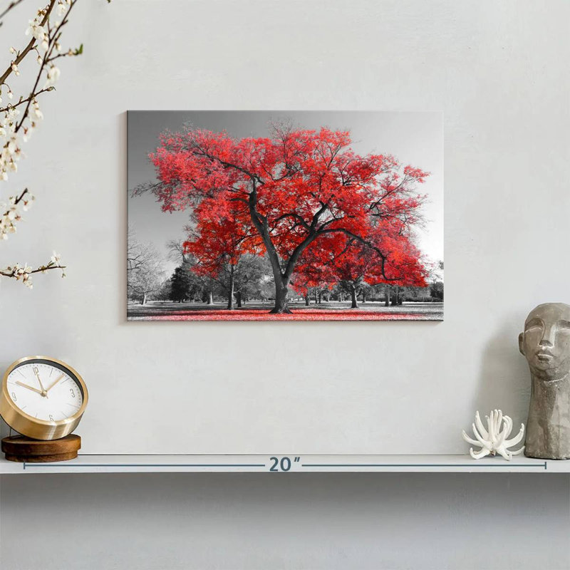 " Red Tree Canvas Print ", 8" H x 12" W x 1" D