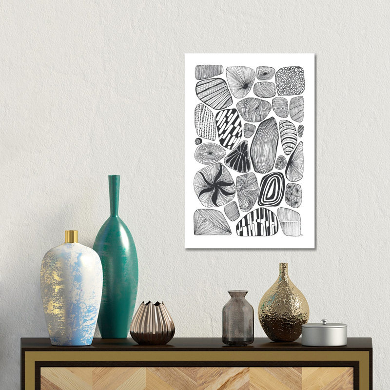 Stone Shapes - Reproduction d'art murale encadrée, Toile tendue, Ne s’applique pas, H 18 po x l 12 po