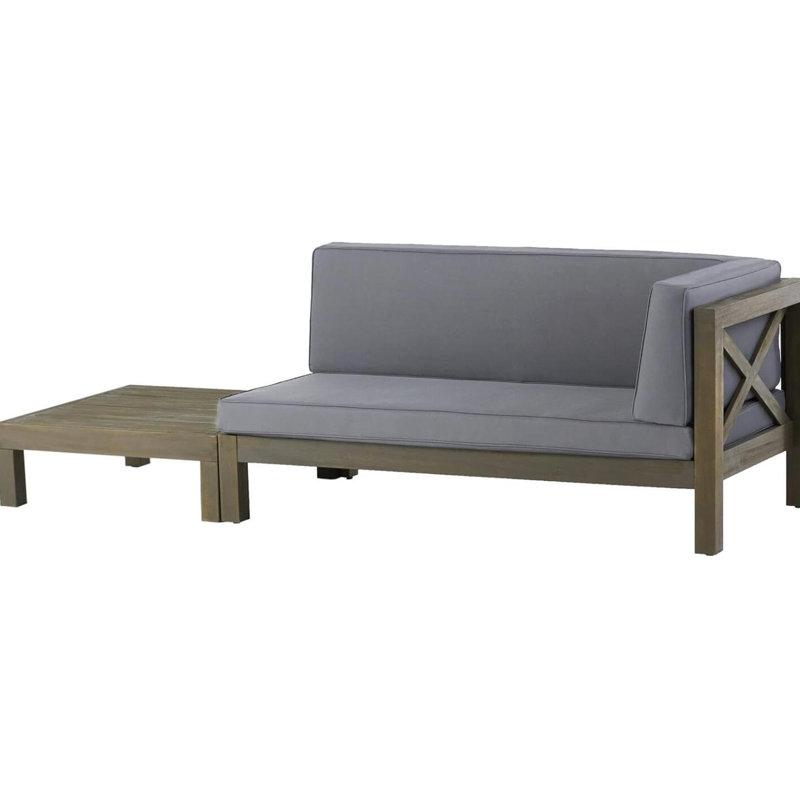 BANC D'ANGLE EN BRAVA AVEC TABLE BASSE BRAVA