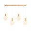 4-Light Glass Kitchen Island Pendant