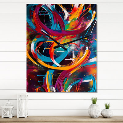 Irine - Abstract Liquid Ink Wall Clocks